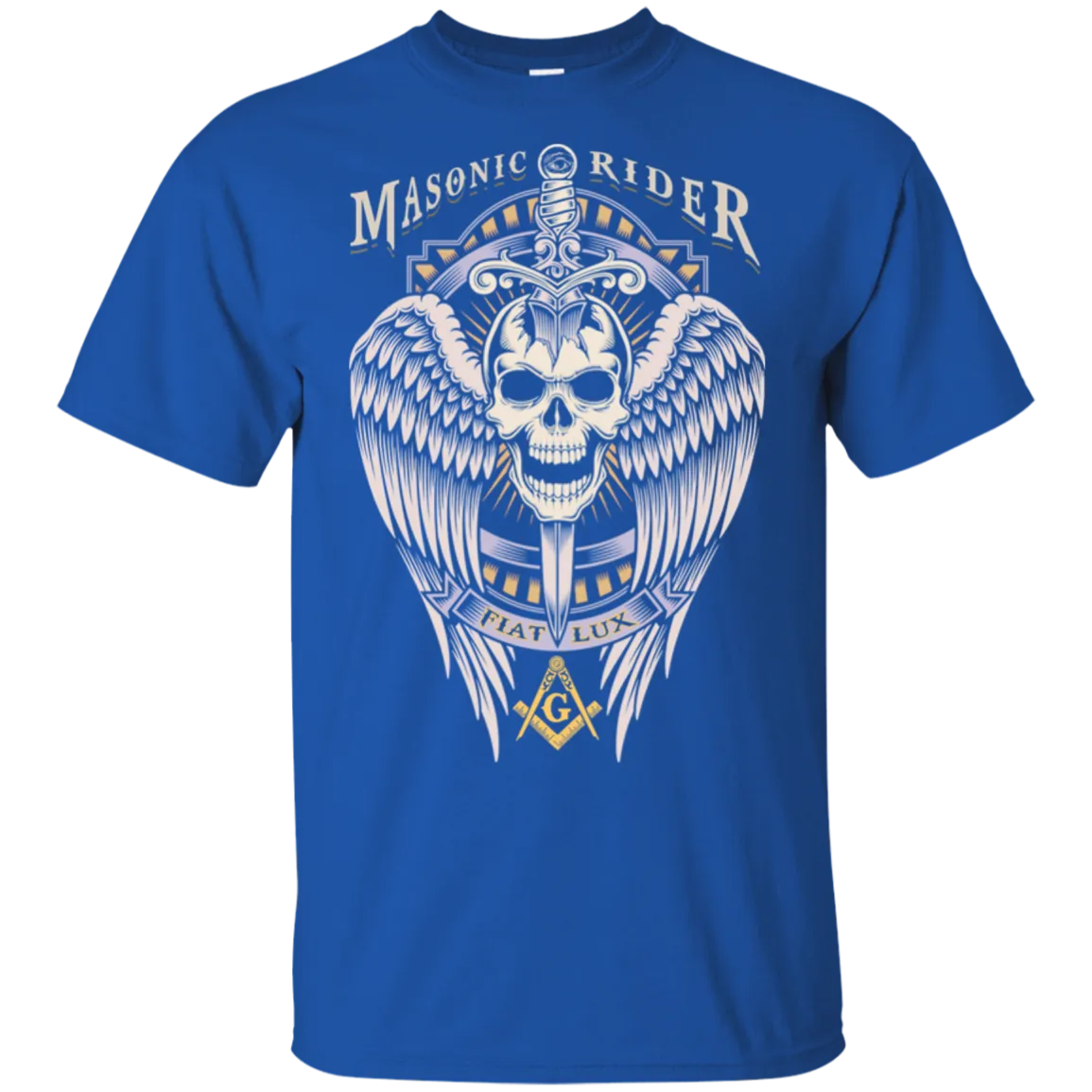Masonic Rider Winged Skull With Sword Freemason Freemason Square & Compass