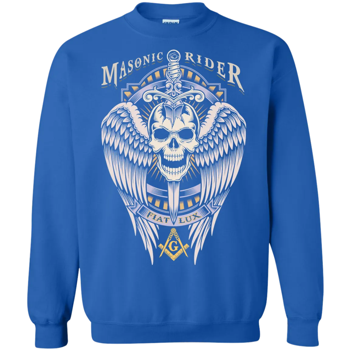 Masonic Rider Winged Skull With Sword Freemason Freemason Square & Compass