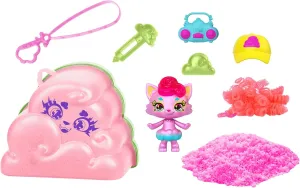Mattel Cloudees Pet Toy Figures, Series 2 Cloud-Themed Collectible Minis with Unboxing Surprise & Accessories Including Keychain Clip for Travel