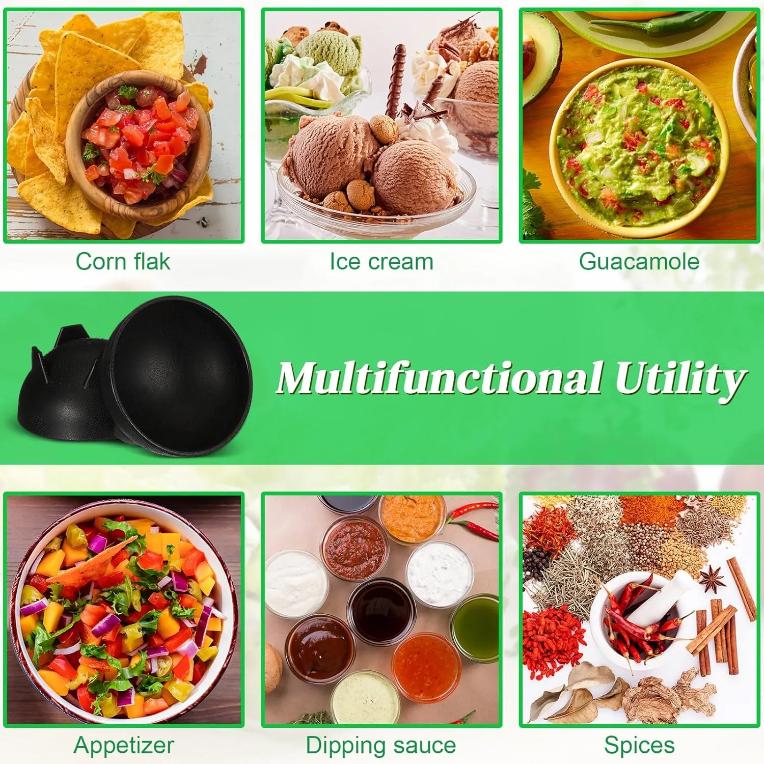 Maxcheck 12 Pcs Salsa Bowls for Party 4.5" Diameter, Plastic Mexican Salsa Bowls Guacamole Cute Chips and Food Serving Dish for Party Fiesta Chip Dish food Candy(Black)