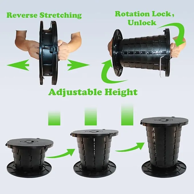 MEETSUN Portable Toilet for Camping,Camping Toilet Portable Hold Up 330Lbs. Adjustable Height Foldable Camp Toilet,Portable Potty for Emergency Situations,Traffic Jams,Camping,Boat.No Light Version.