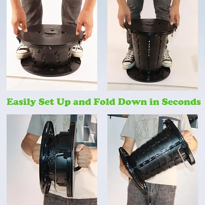 MEETSUN Portable Toilet for Camping,Camping Toilet Portable Hold Up 330Lbs. Adjustable Height Foldable Camp Toilet,Portable Potty for Emergency Situations,Traffic Jams,Camping,Boat.No Light Version.