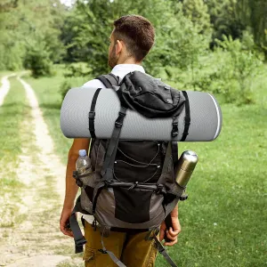 Memory Foam Camping Mattress - High-Density Foam for Comfort and Support, Portable Design, Water-Resistant Cover, Grey