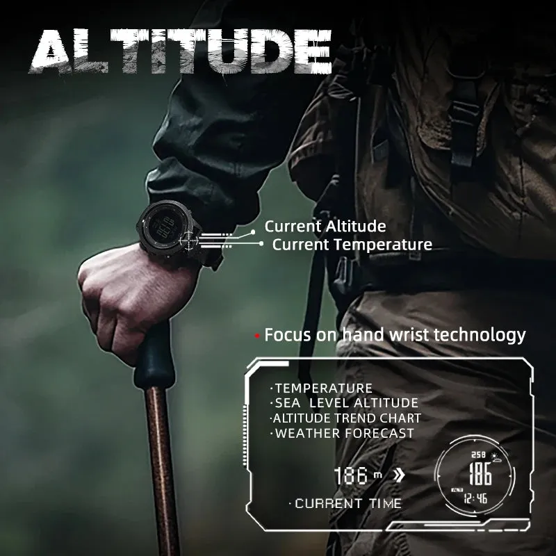 Men Digital Watch Altimeter Barometer Compass WR50M