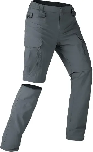 Mens Hiking Pants Convertible Lightweight Quick Dry Zip Off Waterproof Outdoor Travel Fishing Hunting Pants