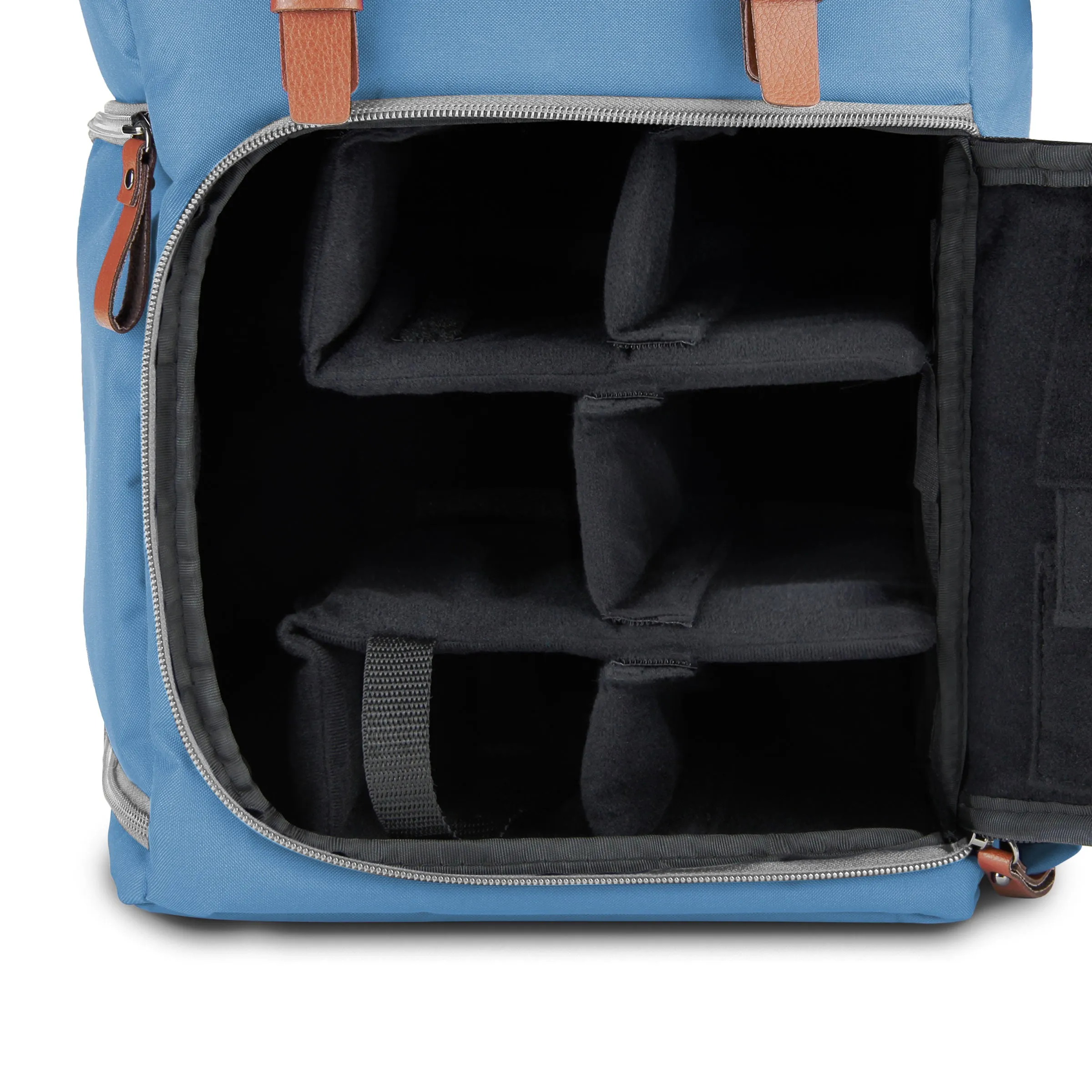 Mid volume Digital SLR Camera Backpack Purple with Tablet Compartment