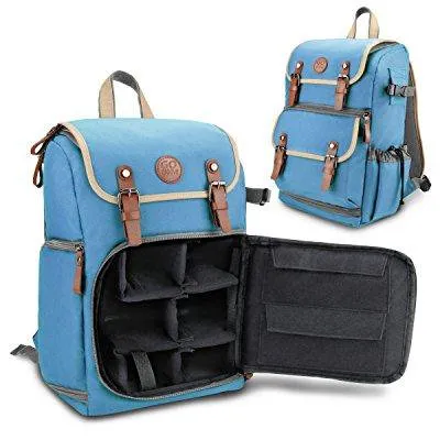 Mid volume Digital SLR Camera Backpack Purple with Tablet Compartment
