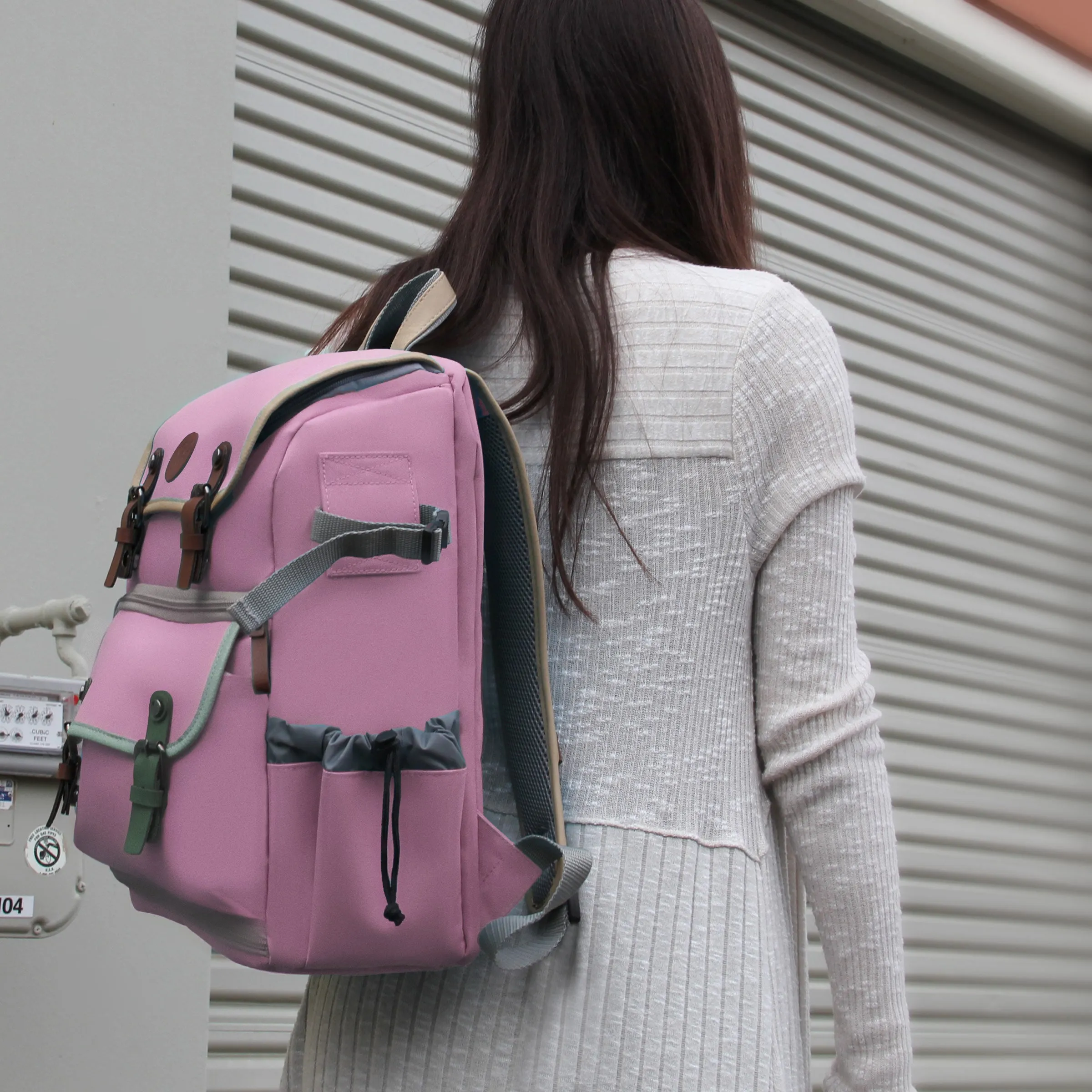 Mid volume Digital SLR Camera Backpack Purple with Tablet Compartment