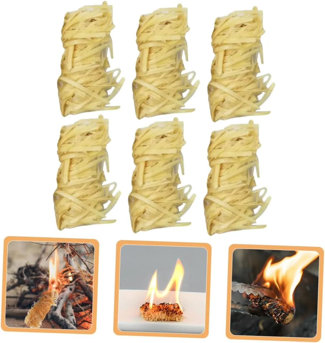 Mikikit 2sets Fire Starters for Camping Grill Firelighters Wood Burner Compact and Easy to Use Ideal for Outdoor Cooking 50pcs*2