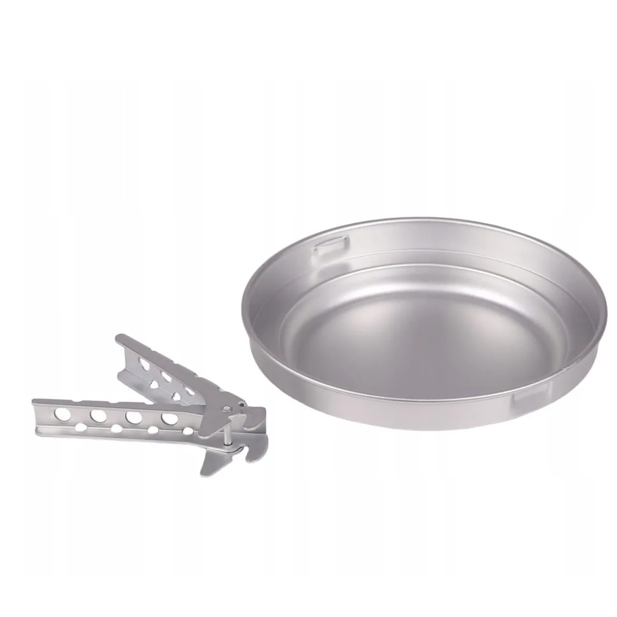 MIL-TEC aluminum cooking stove set hiking cookware compact camping pan pot bowl