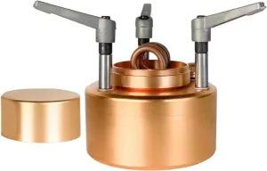 Mini Alcohol Stoves Burner Windproof Camping Burner Compact Stable Alcohol Stoves for Restaurant Baking BBQ Dormitory, gold