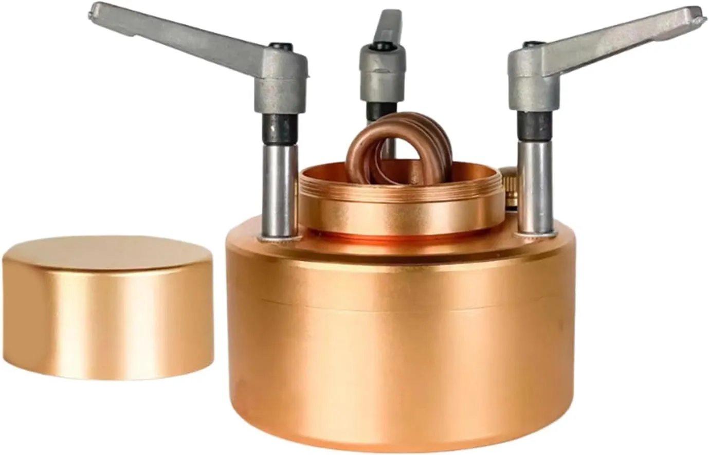 Mini Alcohol Stoves Burner Windproof Camping Burner Compact Stable Alcohol Stoves for Restaurant Baking BBQ Dormitory, gold