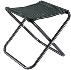 Mini Camp Stool, Portable Folding Chair for Travel, Camping, Hiking, and Outdoor Adventures – Lightweight, Compact, Camouflage Design, Easy to Store, Durable(Green)
