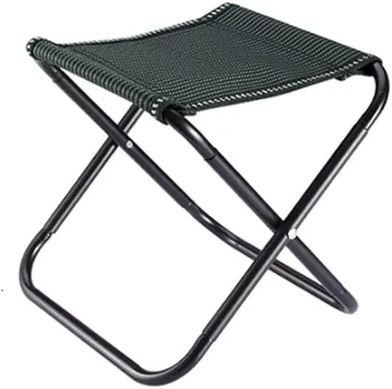 Mini Camp Stool, Portable Folding Chair for Travel, Camping, Hiking, and Outdoor Adventures – Lightweight, Compact, Camouflage Design, Easy to Store, Durable(Green)