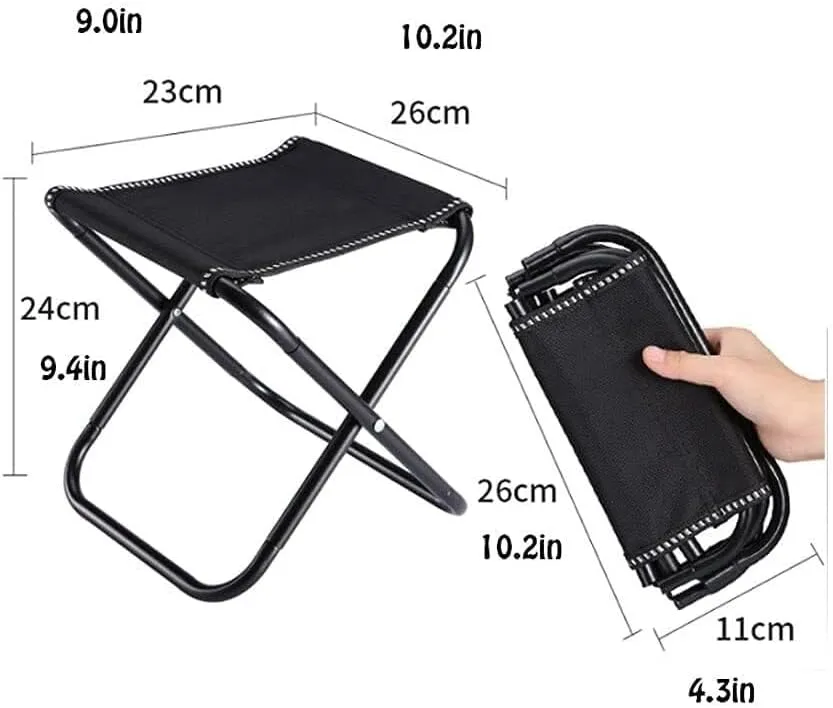 Mini Camp Stool, Portable Folding Chair for Travel, Camping, Hiking, and Outdoor Adventures – Lightweight, Compact, Camouflage Design, Easy to Store, Durable(Green)