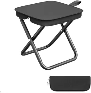 Mini Folding Stool Aluminum Alloy Folding Stool Camping Barbecue Pocket Outdoor Fishing Small Chair Cloth Bag Small Magza