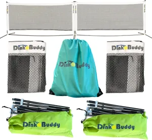 Mini Pickleball Net Set - Ultraportable, Fits in Backpack - 6-ft or 6-ft x 2-Pack Options, or 4-ft for Kids - Pickleball Net Portable Outdoor/Indoor Play - Sports Kit for Women, Men & Kids