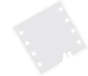 Mirror Makeup Mirror with LED Light with 8X LED Beads Handheld Small Square Cosmetic Mirror Portable Compact for Travel Mirror