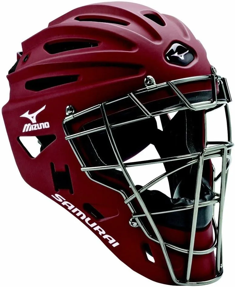 Mizuno Youth G4 Samurai Catcher's Helmet, Cardinal