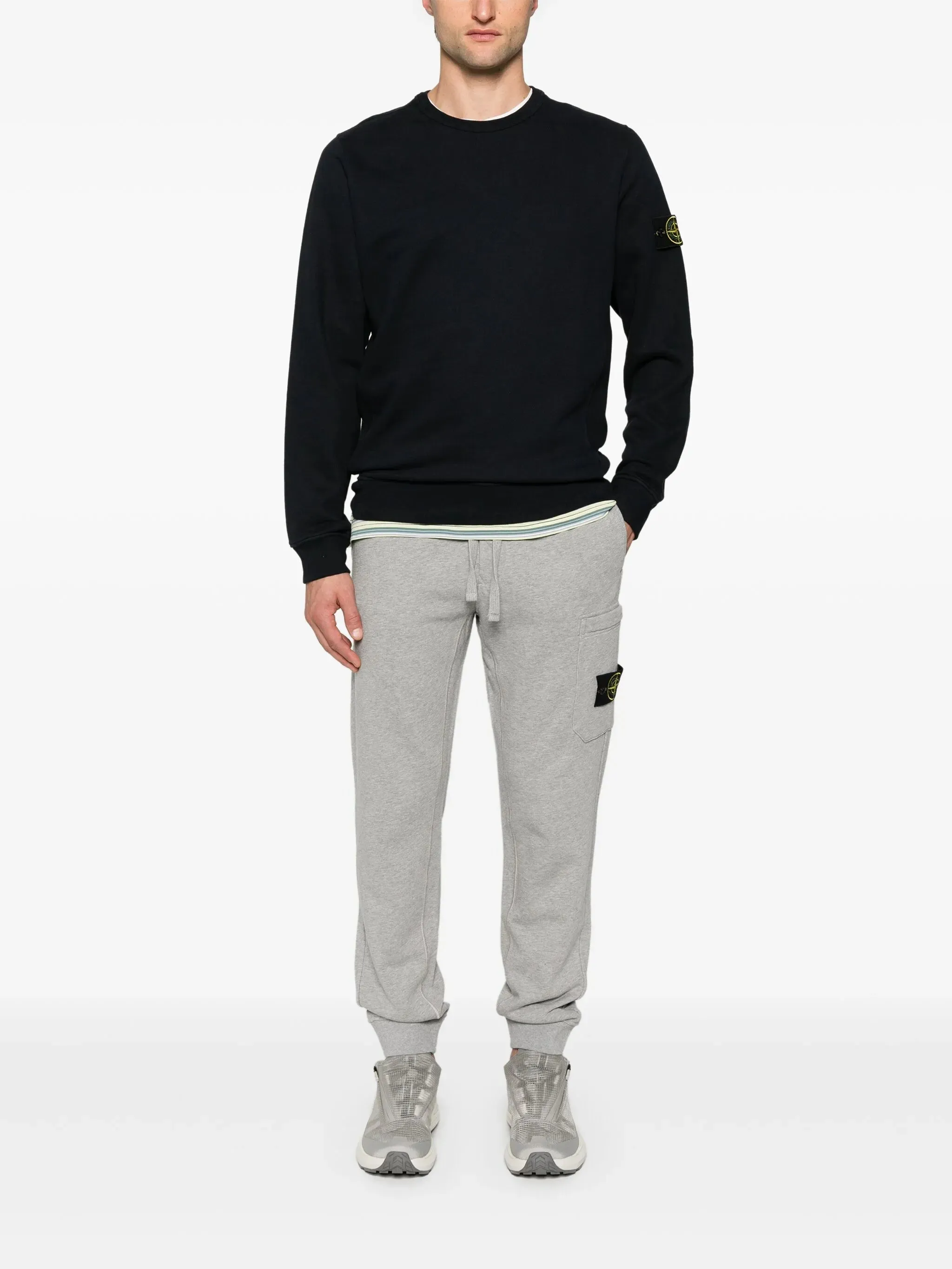 mélange Hot-selling trousers Compass-badge tapered Efficient operation