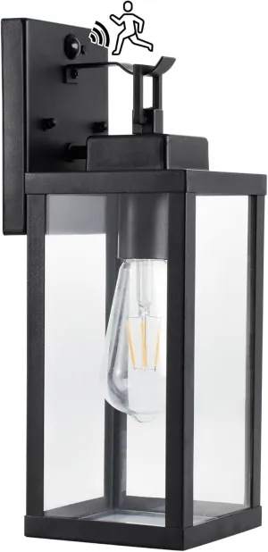 Motion Sensor Dawn to Dusk Outdoor Sensor Light Fixture Anti-Rust Exterior Wall Lighting Waterproof Outdoor Wall Lantern for Porch Patio Front Door Garage