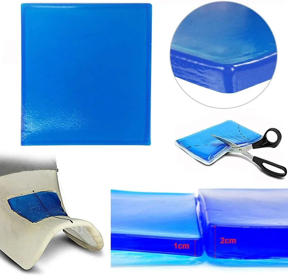 Motorcycle Seat Gel Pad Seat Cushion Shock Absorption Mats Reduce Fatigue Comfortable Soft Cushion Cool DIY Seat Pad Motorcycle Seat Foam Car Office Chair Seat Cushion Blue 25 x 25 x 2cm