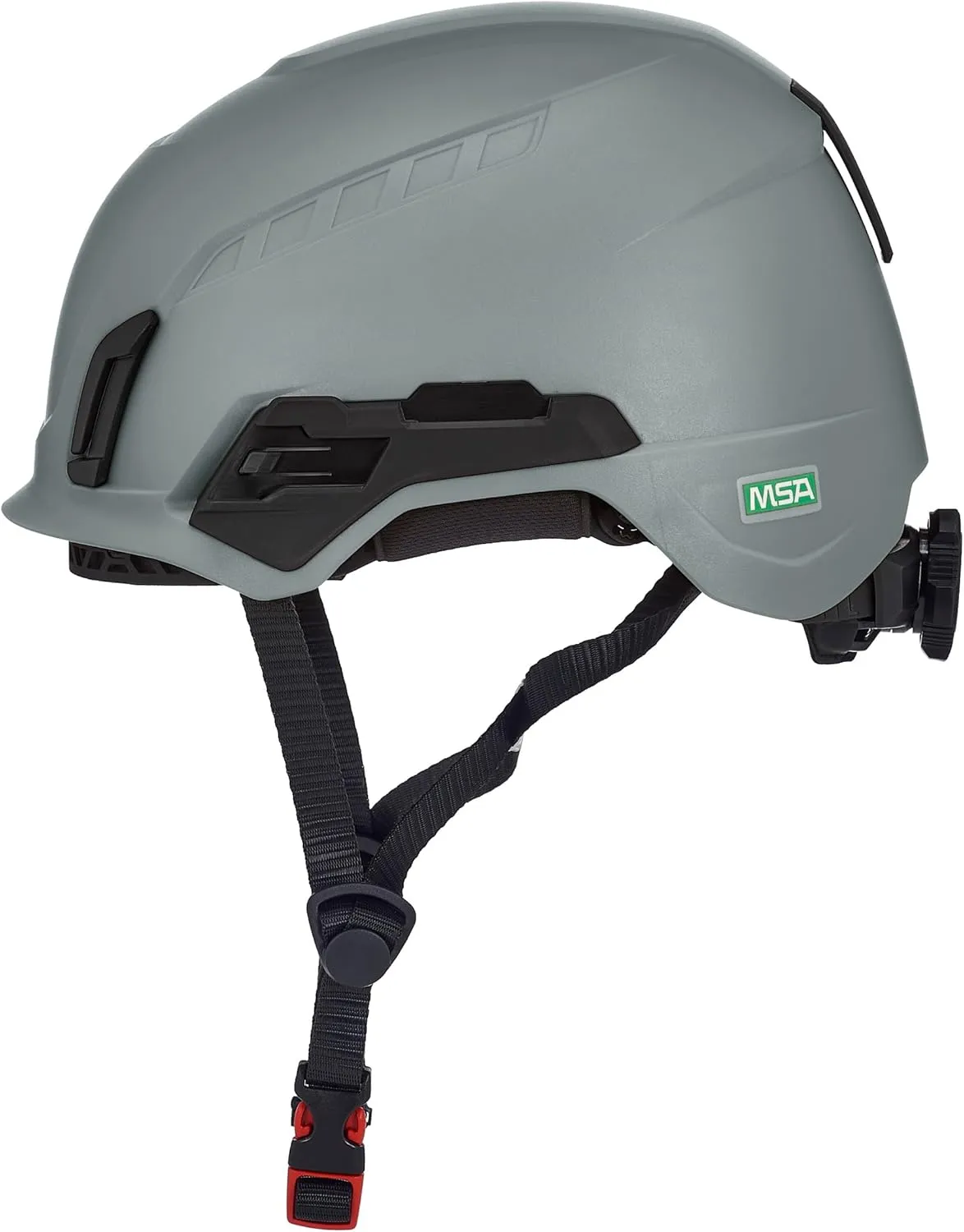MSA V-Gard H2 Pro Safety Helmet with Comfortable Fas-Trac III Ratchet Suspension |Push-Button Accessory Rail and Universal Lighting Clips | Standard Size