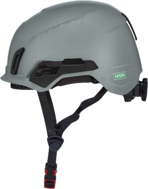MSA V-Gard H2 Pro Safety Helmet with Comfortable Fas-Trac III Ratchet Suspension |Push-Button Accessory Rail and Universal Lighting Clips | Standard Size