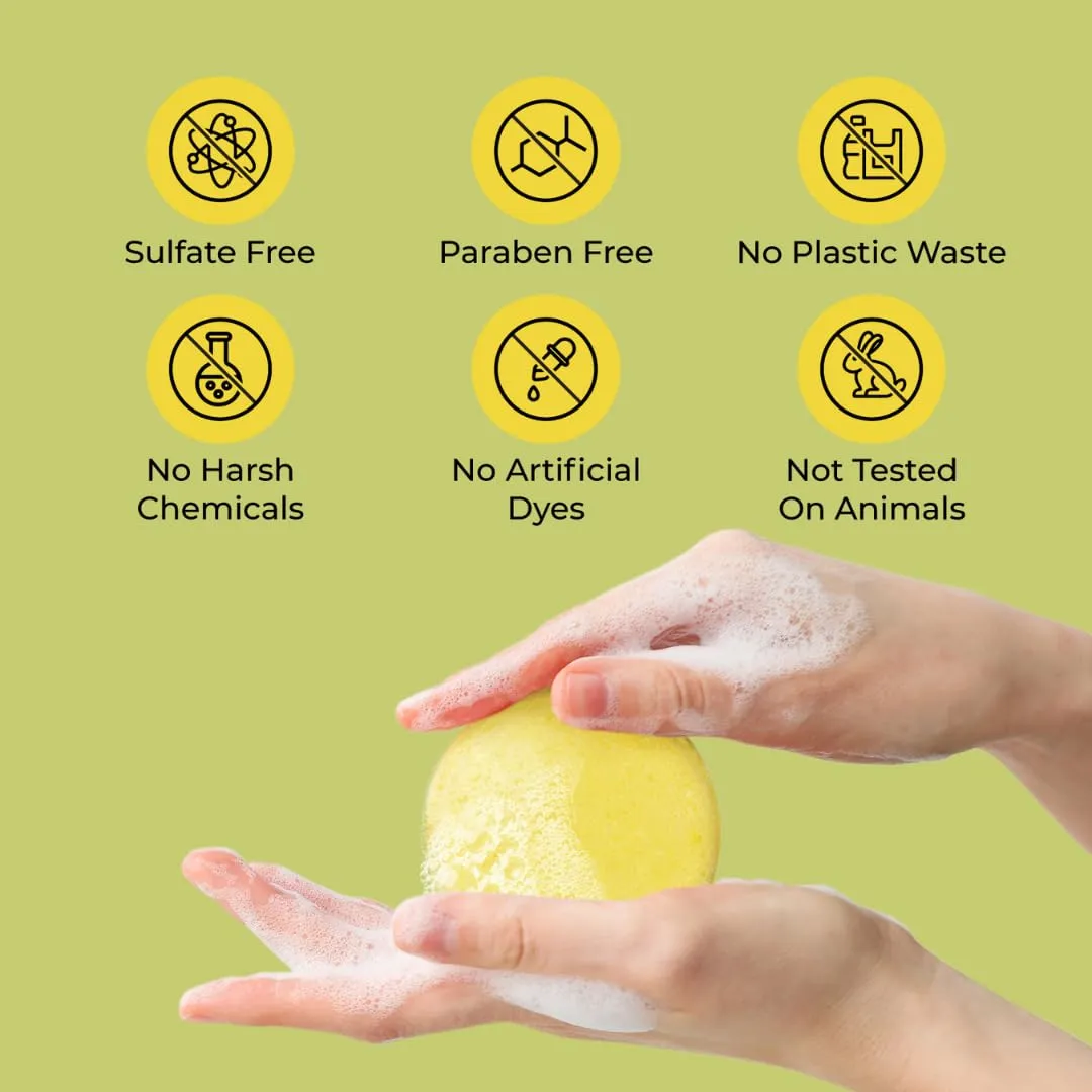 Natural Shampoo and Conditioner Set, Solid Shampoo and Conditioner Bars for Thick Curly Hair, Eco Friendly, Sulfate Free, Paraben Free, Made in Canada Products, Pack of 2, Citrus Shine