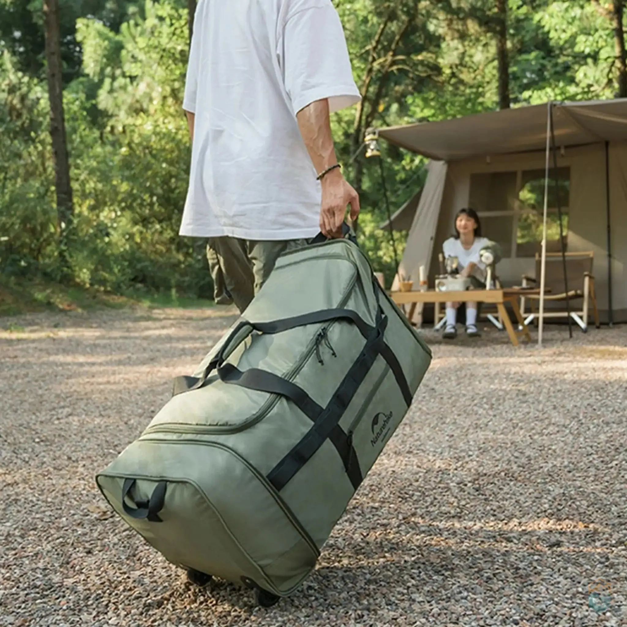 Naturehike Large Capacity Camping Storage Bag with Wheels - Foldable Outdoor Gear Organizer for Extended Trips