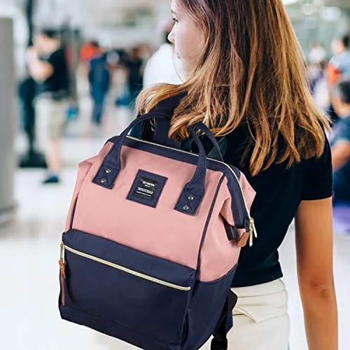 Navy blue Women Laptop Backpack with USB port