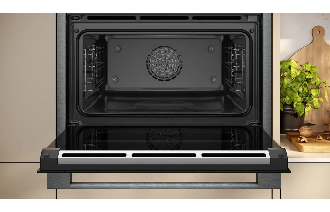 Neff N90 C24FS31G0B Compact Oven With Steam - Black With Graphite Trim