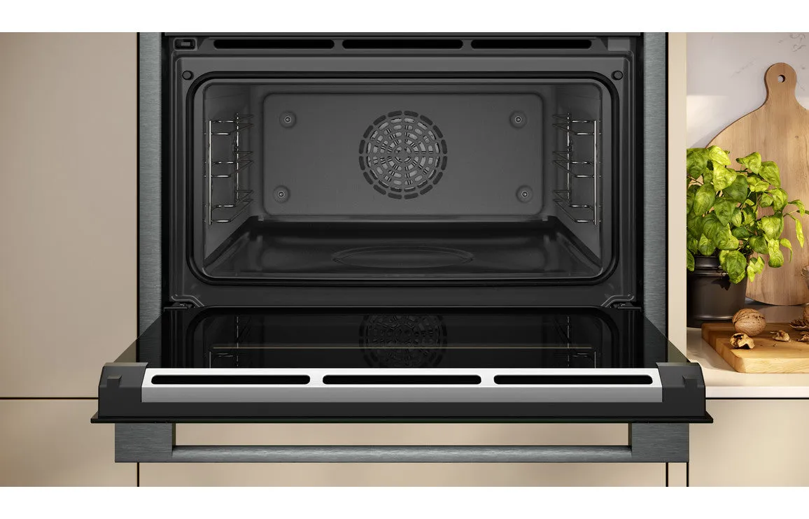 Neff N90 C24FT53G0B Compact Oven With Steam - Black With Graphite Trim