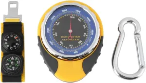 Nikou 4 in 1 Digital Mini Compass Altimeter Thermometer Barometer for Outdoor Camping