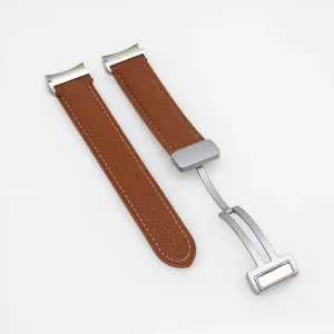No Gaps Leather Band for Samsung Galaxy Watch 6 5 4 40mm 44mm 46mm 42 43 47mm 5 Pro 45mm Magnetic Buckle Watch Strap