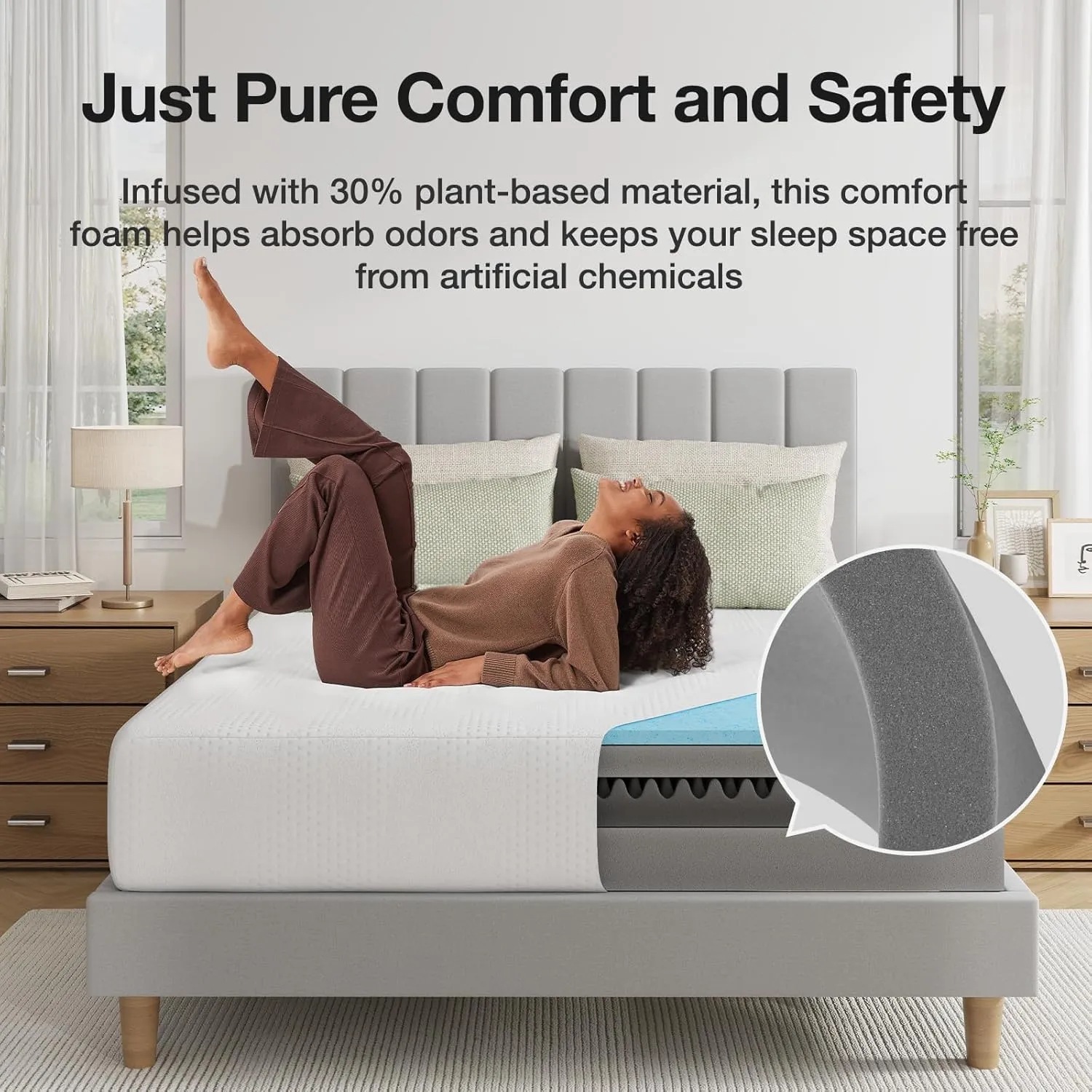 Novilla 12 Inch Queen Mattress in a Box, Gel Memory Foam Queen Size Bed Mattress for Cooling Night Sleep, Comfort Sleep & Pressure Relief, CertiPUR-US Certified