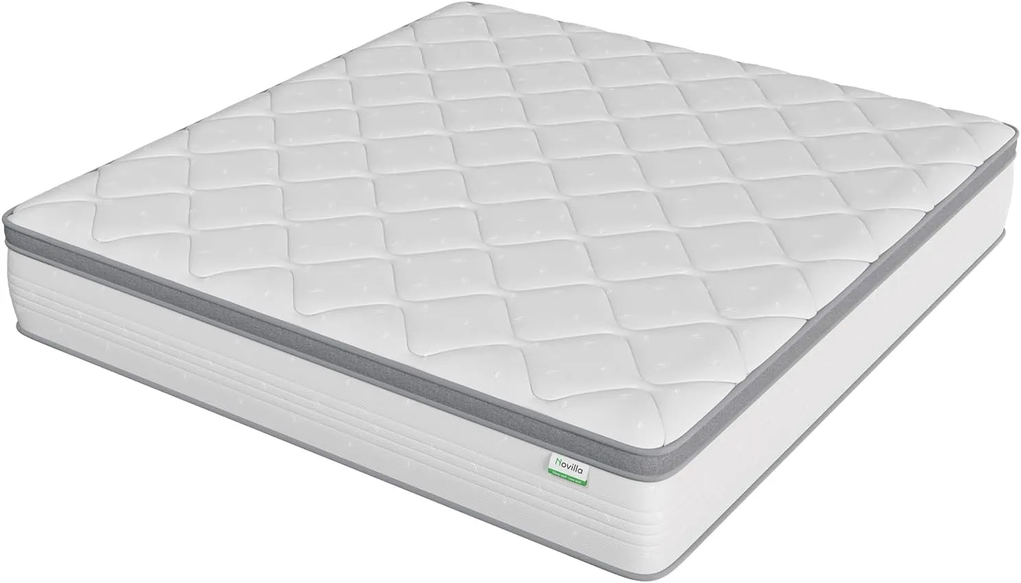Novilla Queen Mattress, 12 Inch Hybrid Mattress Queen with Comfort Foam,Innerspring Pillow Top Mattresses in a Box, Pressure & Pain Relief, Soft Feel but Supportive