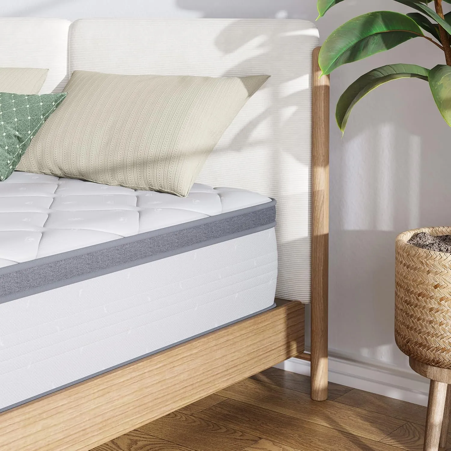 Novilla Twin Mattress, 10 Inch Twin Hybrid Mattress for Kids, Pocket Innerspring Pillow Top Mattresses for Motion Isolation, Pressure Relief & Edge Support,Soft Feel but Supportive