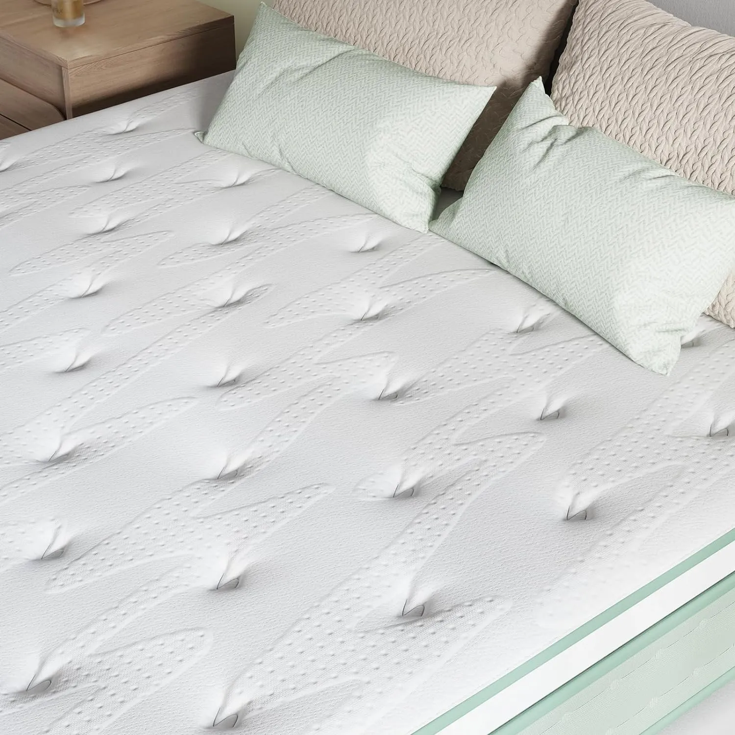 Novilla Twin Size Mattress, 12 Inch Hybrid Mattress with Knitted Cover, Gel Memory Foam with High High Resilience Foam for Pressure Relief, Medium Firm