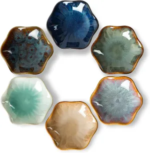 NUTRIUPS 3.5 inch Dipping Bowls Set of 6 Soy Sauce Dish 2 oz Ceramic Small Bowls for Side Dishes