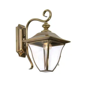 Oaks Callan Brass Outdoor Downlighter Wall Light