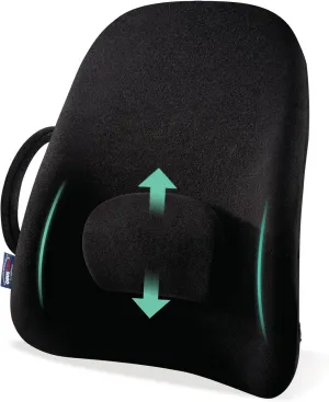 ObusForme Wideback Backrest Support - Wide Padded Seat Cushion and Lumbar Support Pillow, Portable Posture Support with Soft and Durable Foam