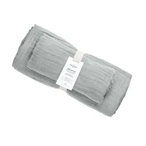 ORGANIC GAUZE TOWEL SET/Dusty Mint