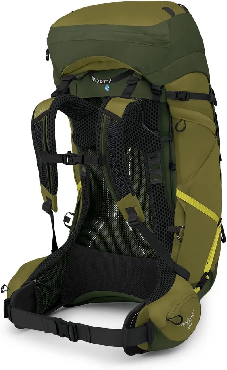 Osprey Atmos AG LT 65L Men's Backpacking Backpack, Scenic Valley/Green Peppercorn, L/XL