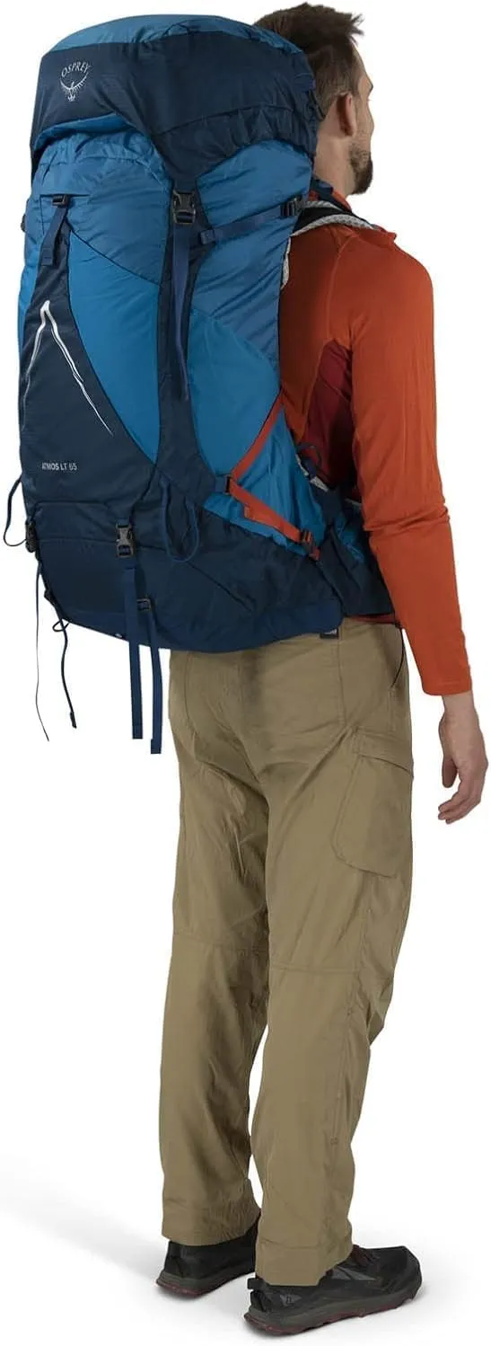 Osprey Atmos AG LT 65L Men's Backpacking Backpack, Scenic Valley/Green Peppercorn, L/XL