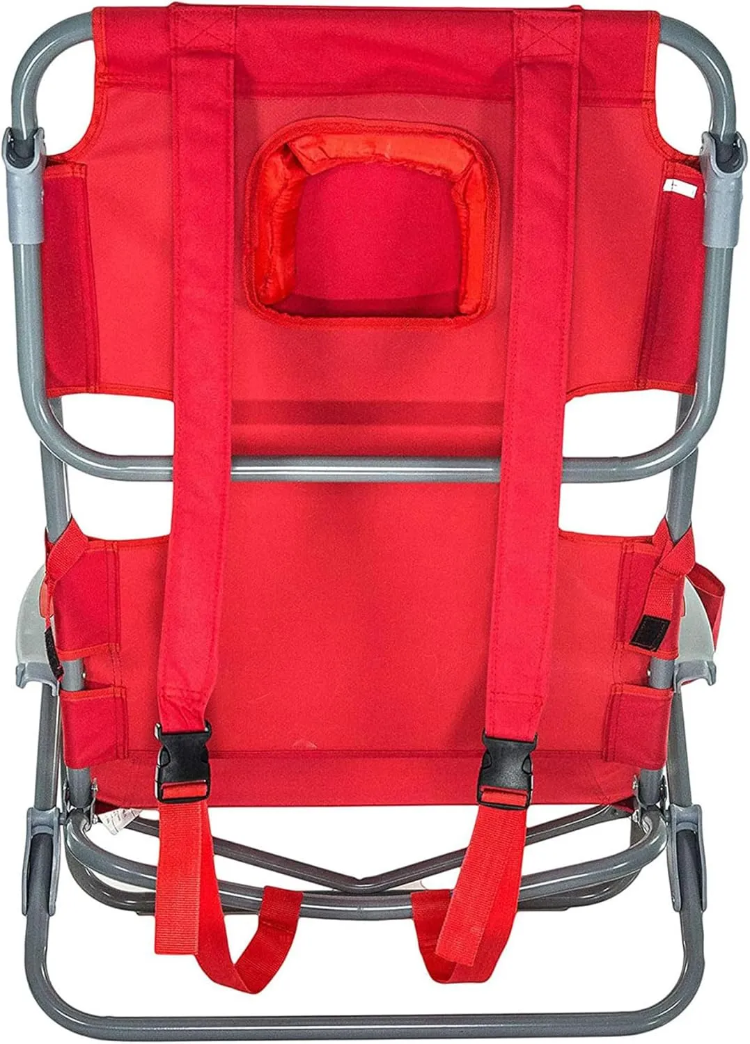 Ostrich On-Your-Back Portable 9.6-Pound Folding Reclining Outdoor Camping Lawn Chair with 5 Adjustable Positions, Red (3 Pack)