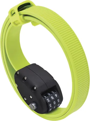 OTTOLOCK Cinch Lock - Lightweight Anti Theft Compact Combination Bike Lock, Ideal for Quick Stops, Bicycle Accessories, Flash Green, 30 Inch