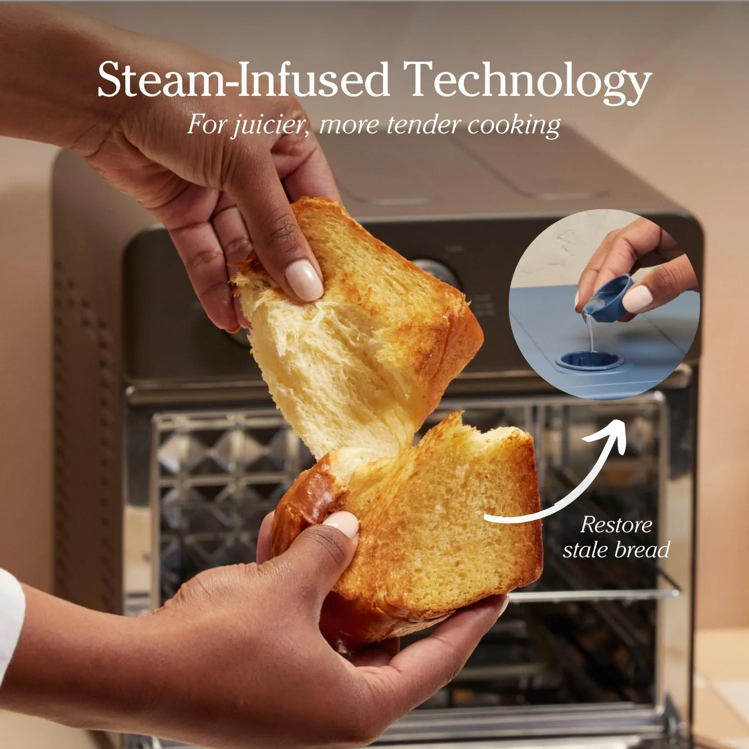 Our Place Wonder Oven | 6-in-1 Air Fryer & Toaster Oven with Steam Infusion | Compact, Countertop Friendly, Fast Preheat, Multifunctional | Air Fry, Toast, Roast, Bake, Reheat & Broil | Spice