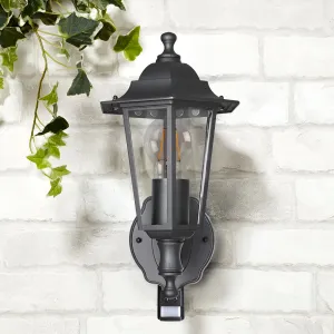 Outdoor 6 Side IP44 Wall Lantern Security Light with PIR Motion Sensor ~ 5427