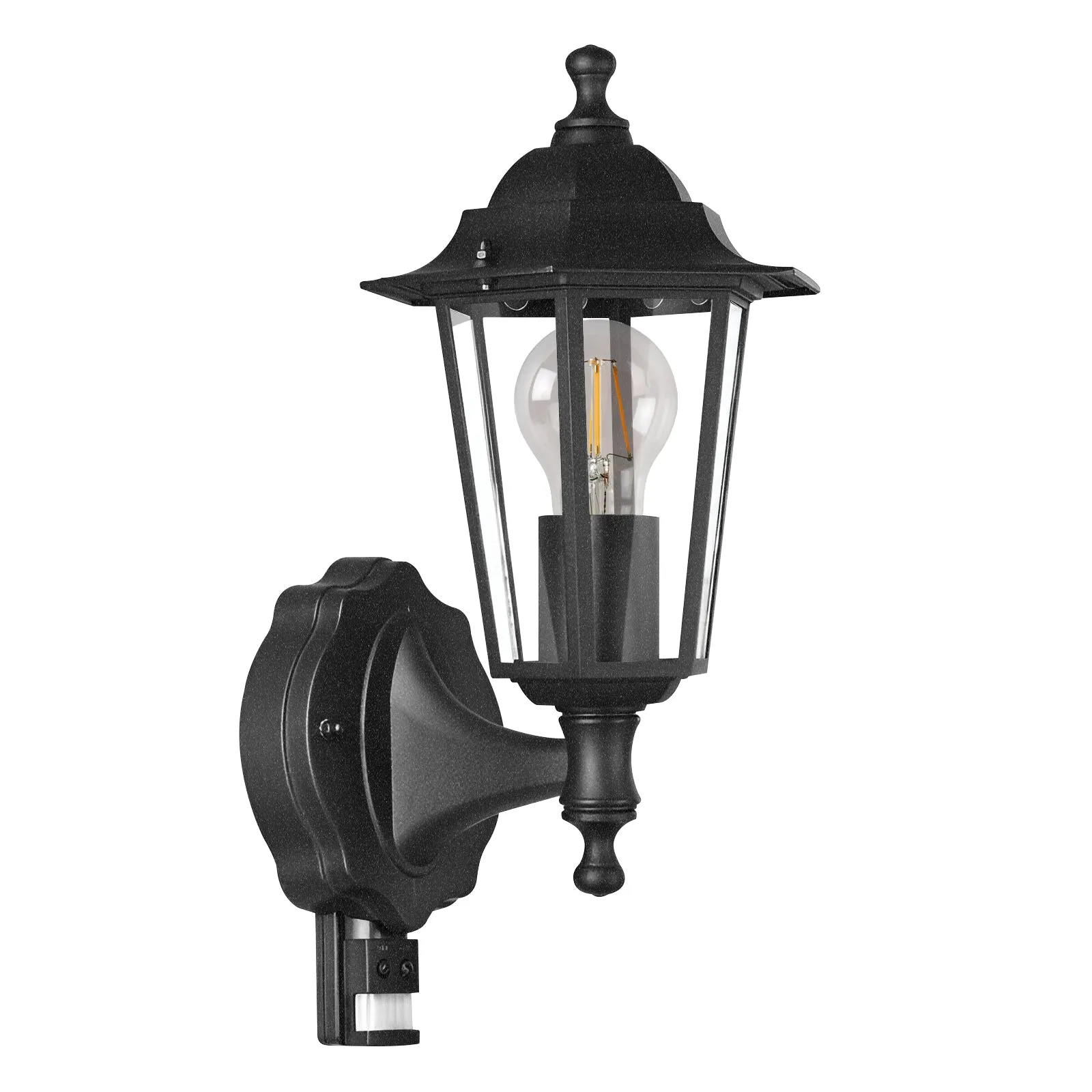 Outdoor 6 Side IP44 Wall Lantern Security Light with PIR Motion Sensor ~ 5427